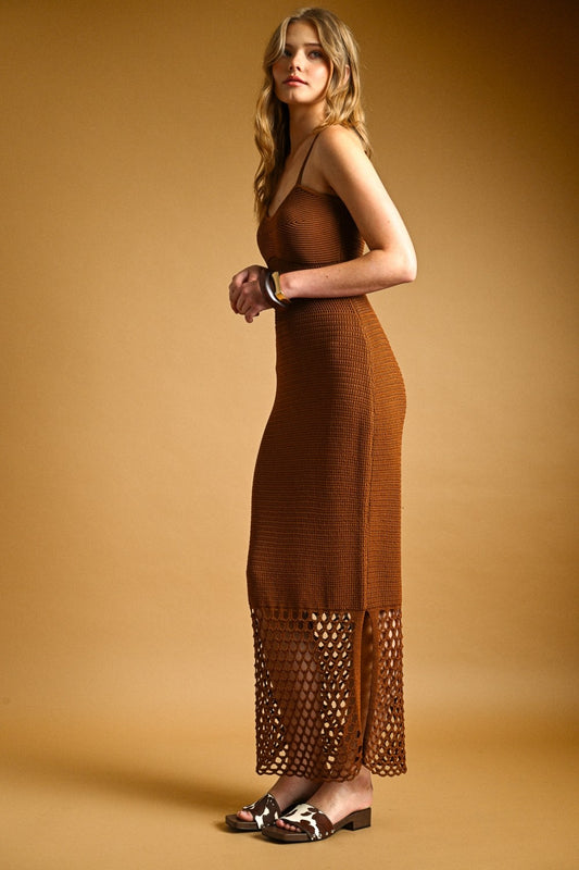 Slim-Fit Knit Midi Dress