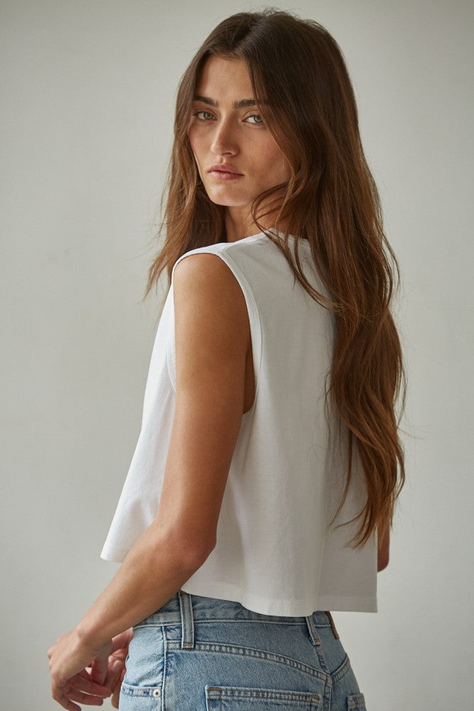 Everyday Sleeveless Crop Tee