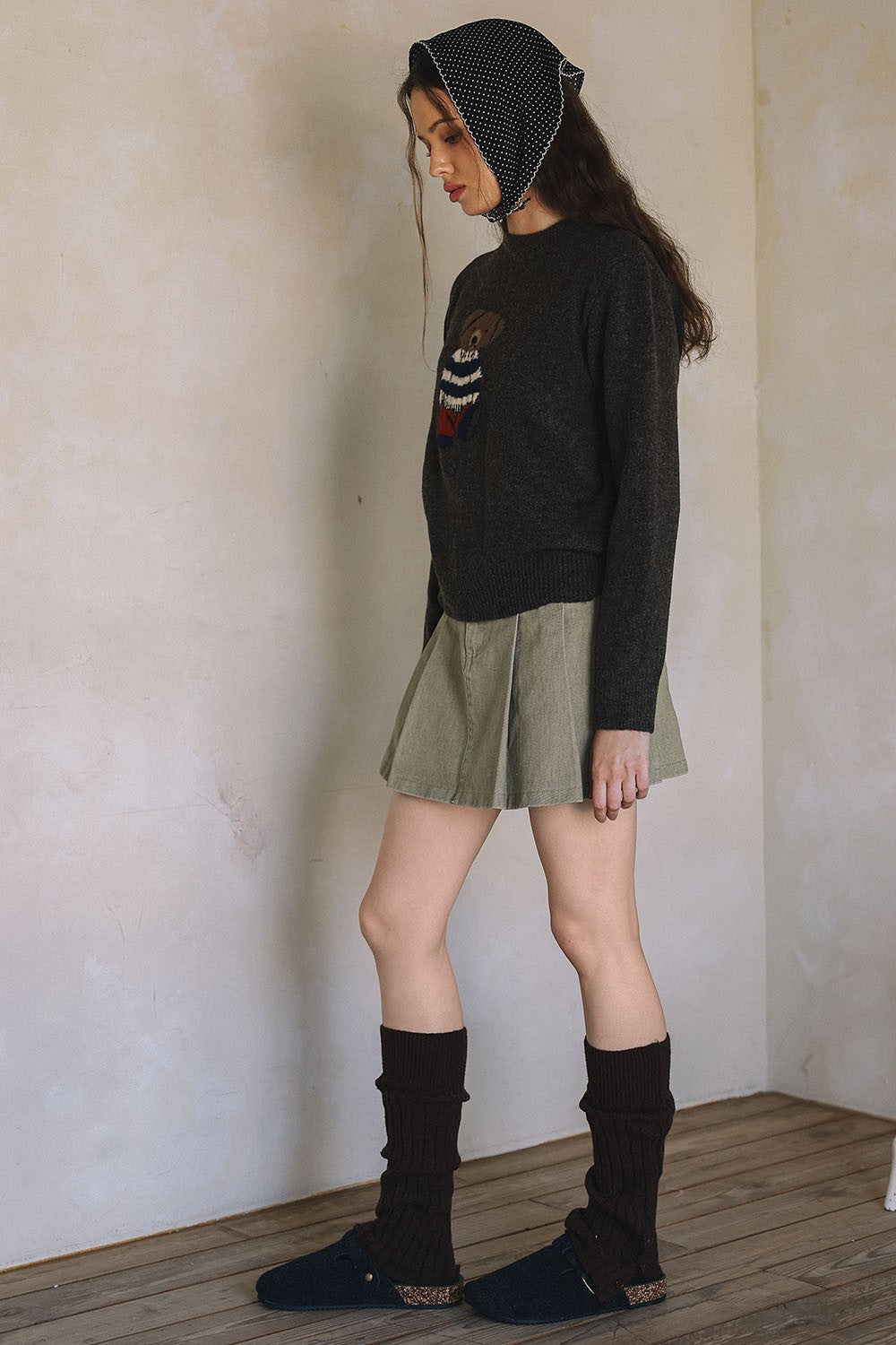Washed Twill Mini Skort