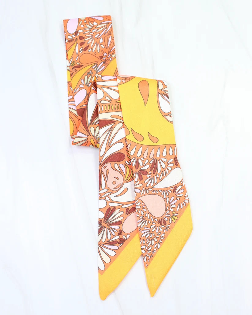 Suri Paisley Print Skinny Scarf