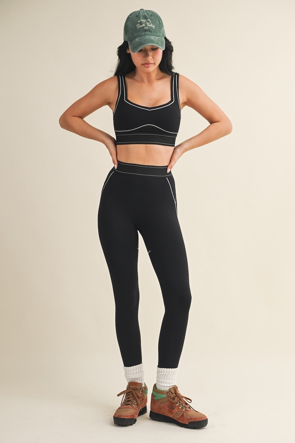 High Rise Active Contour Leggings (Matching Set w/ Active Contrast Contour Sports Bra)