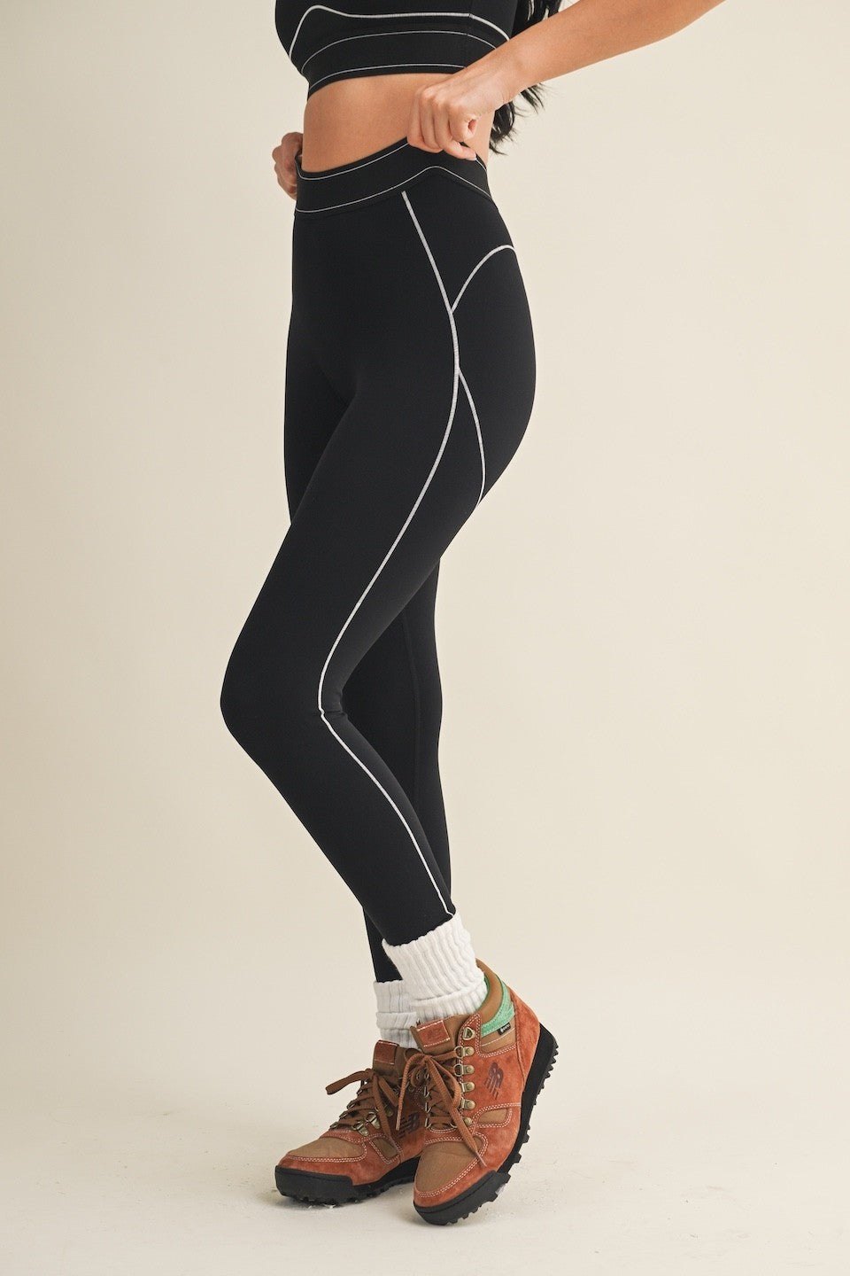High Rise Active Contour Leggings (Matching Set w/ Active Contrast Contour Sports Bra)