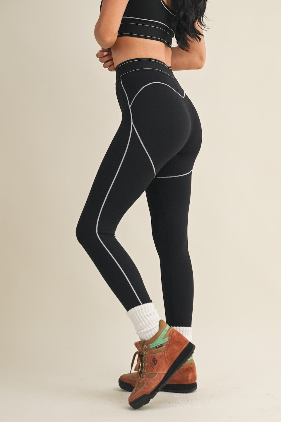 High Rise Active Contour Leggings (Matching Set w/ Active Contrast Contour Sports Bra)