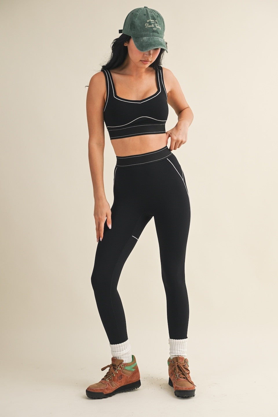 High Rise Active Contour Leggings (Matching Set w/ Active Contrast Contour Sports Bra)