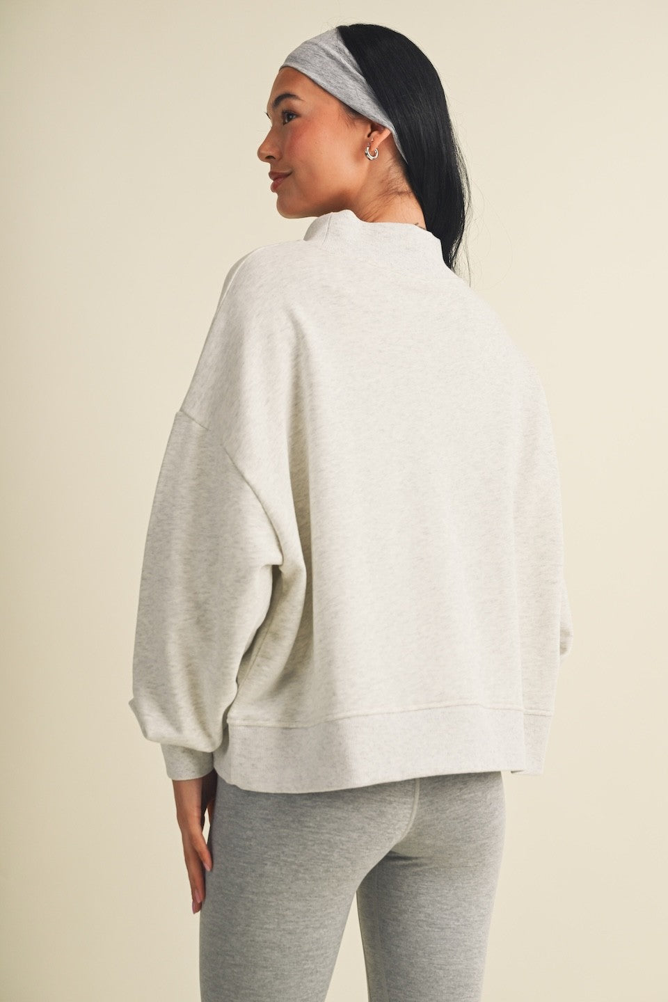 Amour Oversized Mock Neck Sweatshirt