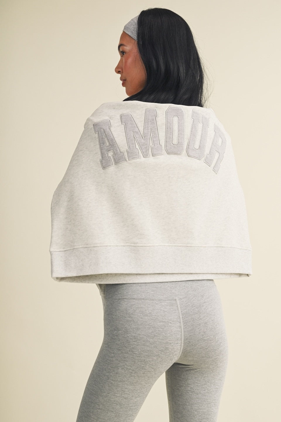 Amour Oversized Mock Neck Sweatshirt