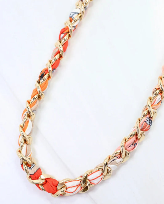 Corydon Braided Chain Scarf Necklace