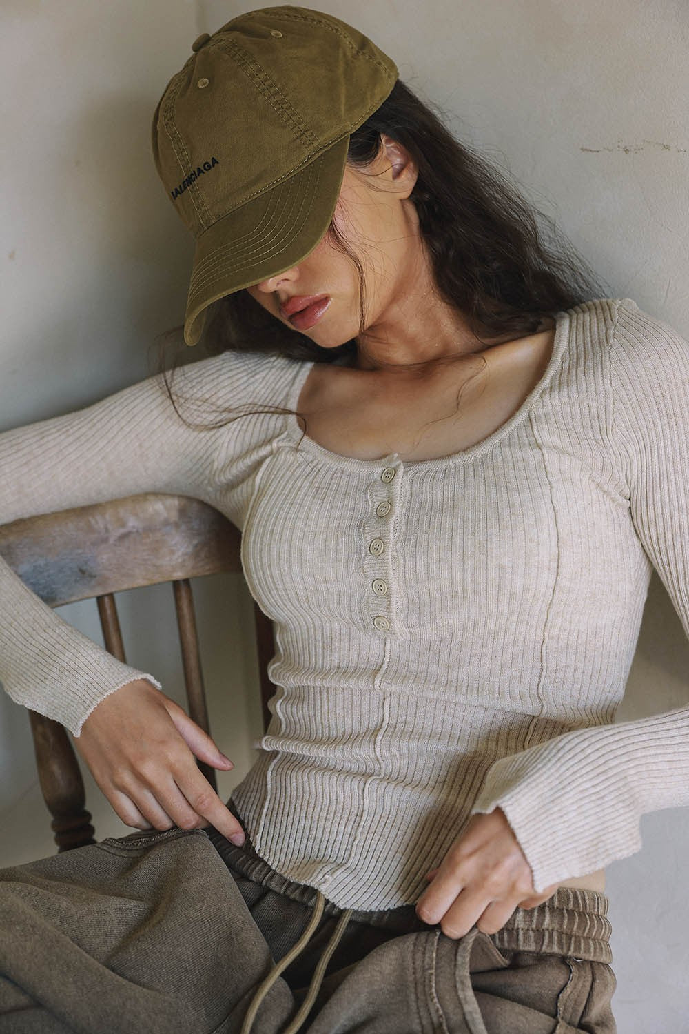 The High Gauge Ribbed Long Sleeve Top
