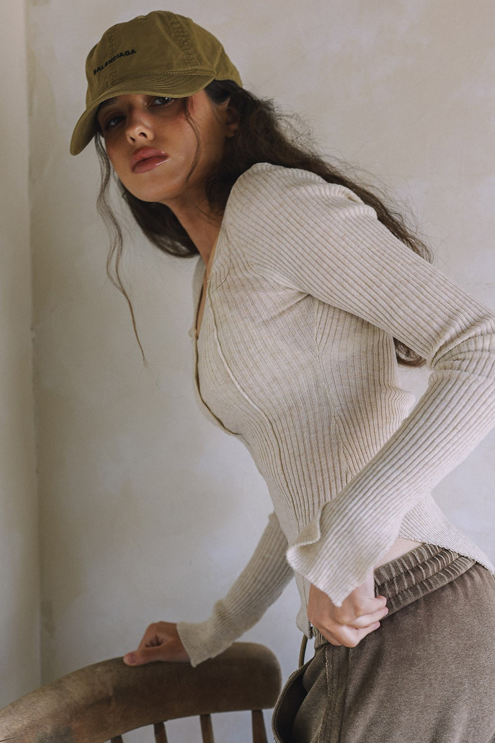 The High Gauge Ribbed Long Sleeve Top