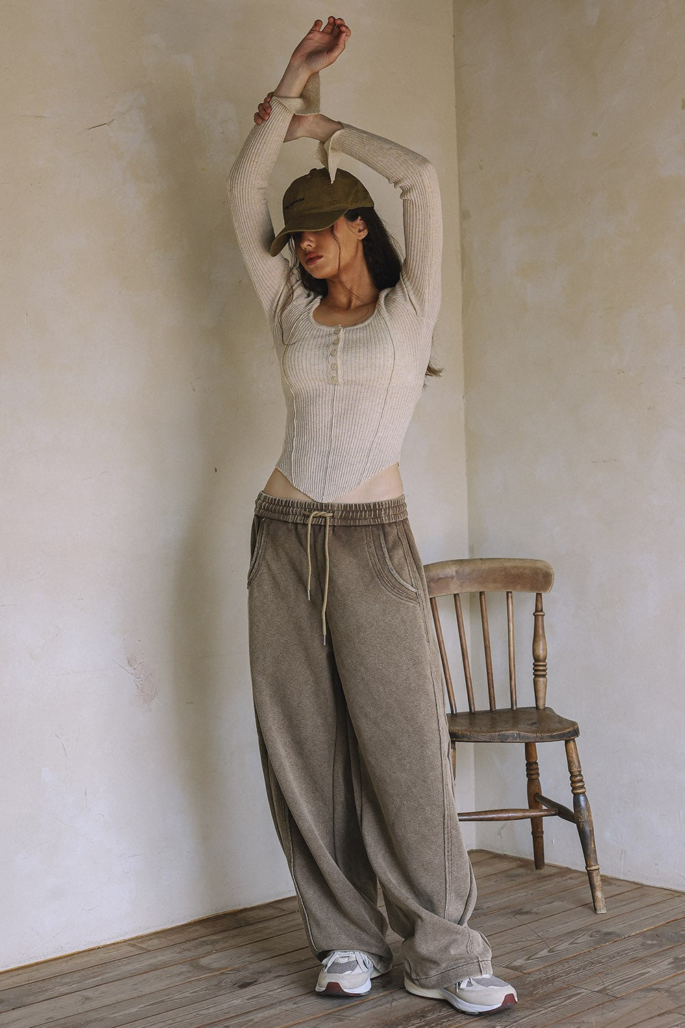 The High Gauge Ribbed Long Sleeve Top