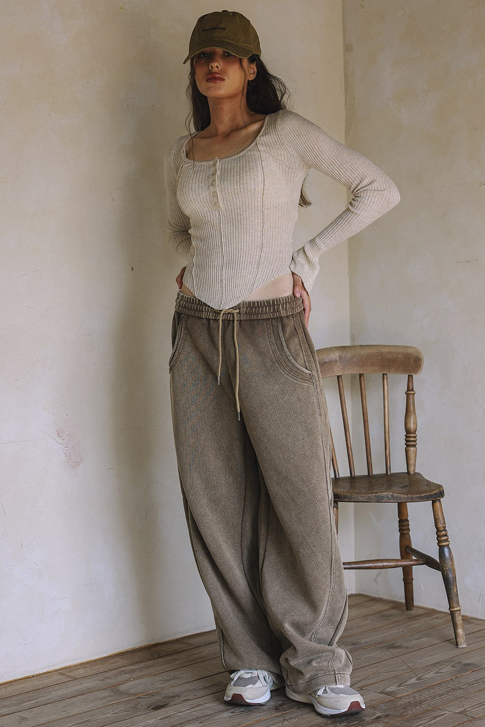 The High Gauge Ribbed Long Sleeve Top
