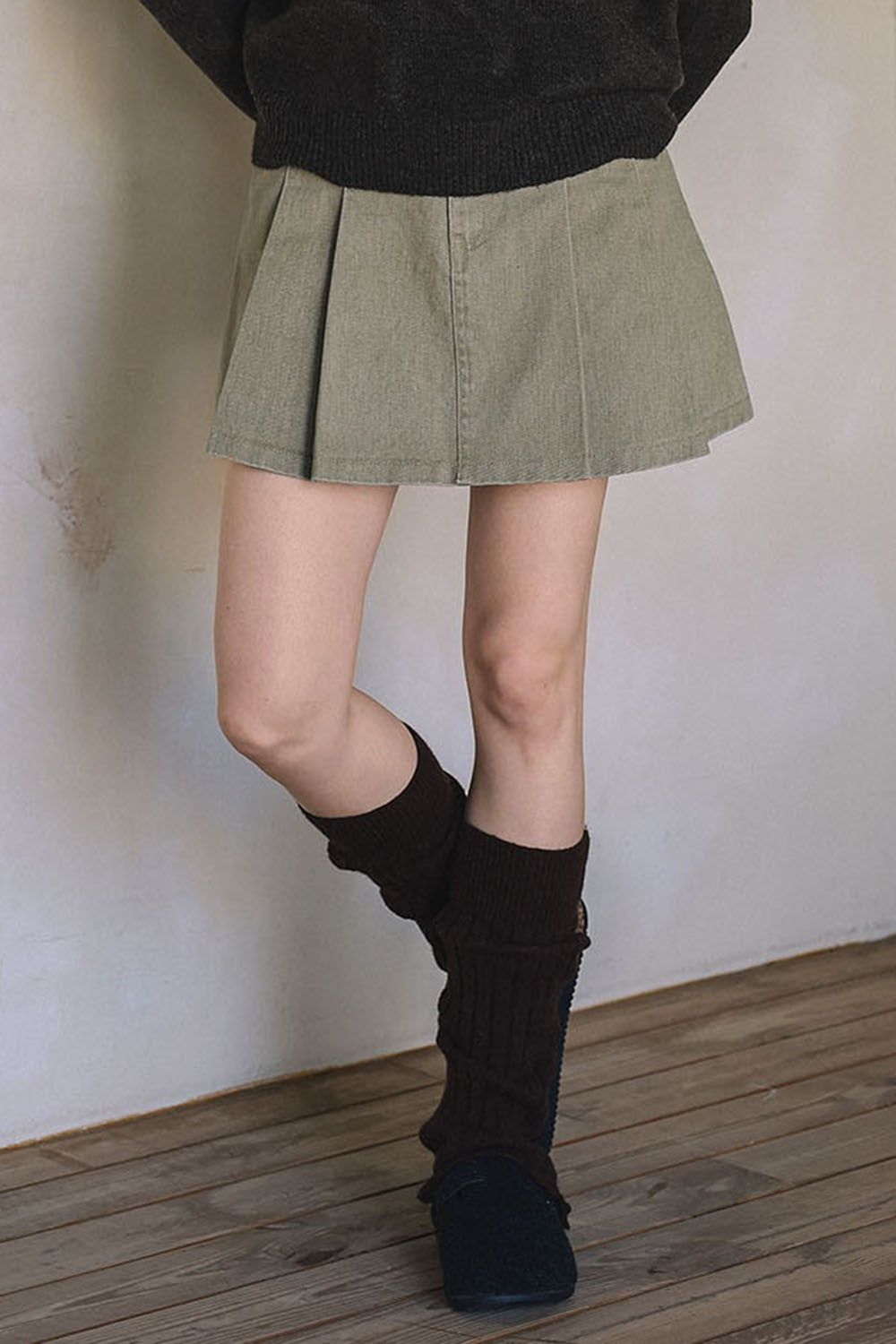 Washed Twill Mini Skort