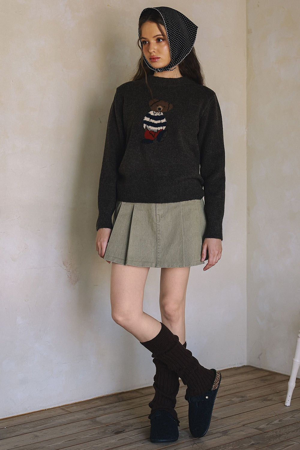 Washed Twill Mini Skort