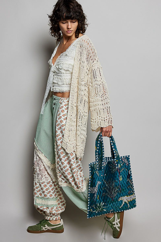 Crochet Beaded Tote Bag