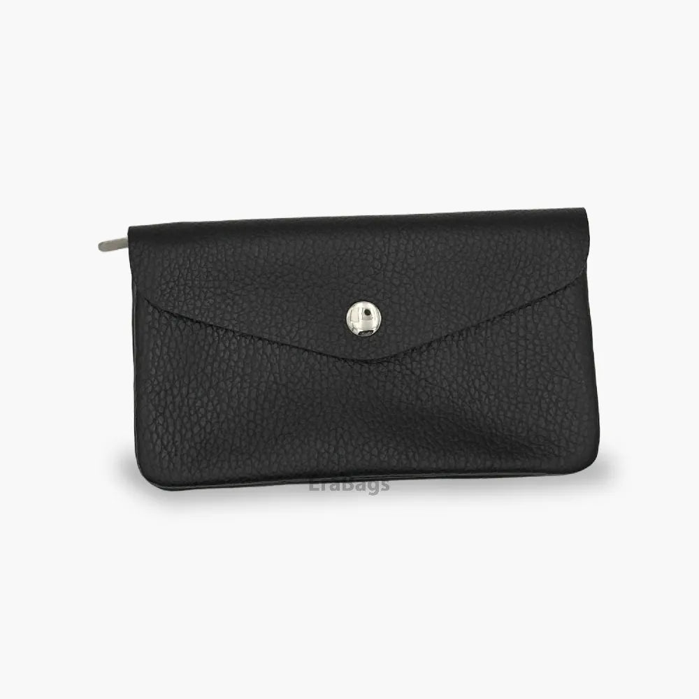 Metallic Leather Envelope Wallet